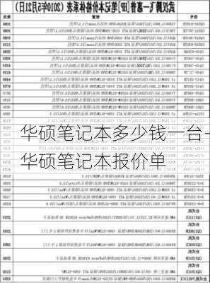 华硕笔记本多少钱一台-华硕笔记本报价单