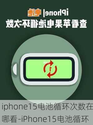 iphone15电池循环次数在哪看-iPhone15电池循环