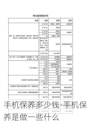 手机保养多少钱-手机保养是做一些什么