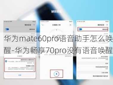 华为mate60pro语音助手怎么唤醒-华为畅享70pro没有语音唤醒