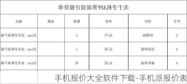 手机报价大全软件下载-手机派报价表