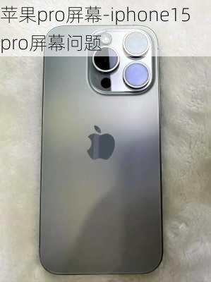 苹果pro屏幕-iphone15pro屏幕问题