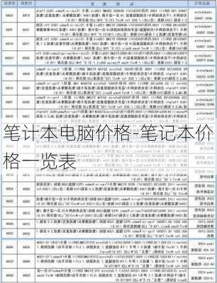 笔计本电脑价格-笔记本价格一览表