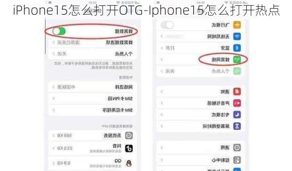 iPhone15怎么打开OTG-Iphone15怎么打开热点