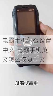 电霸手机怎么设置中文-电霸手机英文怎么恢复中文