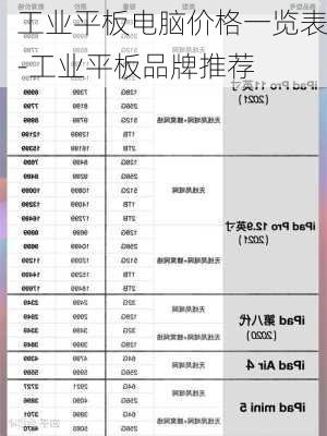 工业平板电脑价格一览表-工业平板品牌推荐