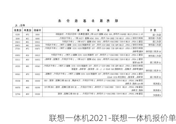 联想一体机2021-联想一体机报价单