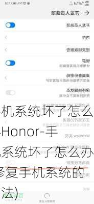 手机系统坏了怎么办Honor-手机系统坏了怎么办(修复手机系统的方法)