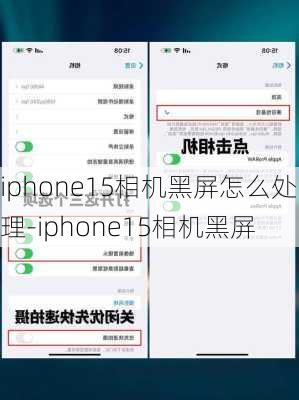 iphone15相机黑屏怎么处理-iphone15相机黑屏