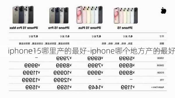 iphone15哪里产的最好-iphone哪个地方产的最好