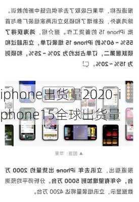 iphone出货量2020-iphone15全球出货量