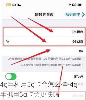 4g手机用5g卡会怎么样-4g手机用5g卡会更快吗