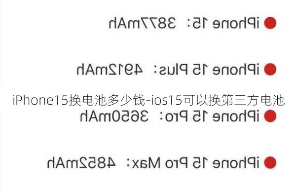 iPhone15换电池多少钱-ios15可以换第三方电池