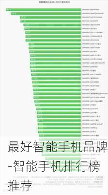 最好智能手机品牌-智能手机排行榜推荐