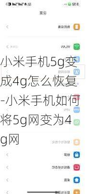 小米手机5g变成4g怎么恢复-小米手机如何将5g网变为4g网