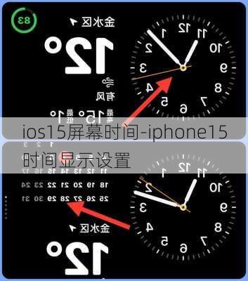 ios15屏幕时间-iphone15时间显示设置