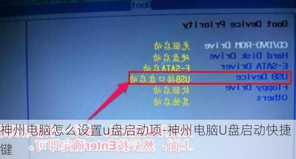 神州电脑怎么设置u盘启动项-神州电脑U盘启动快捷键