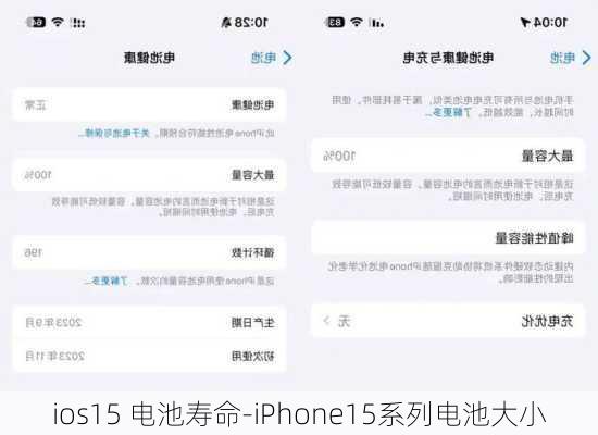 ios15 电池寿命-iPhone15系列电池大小