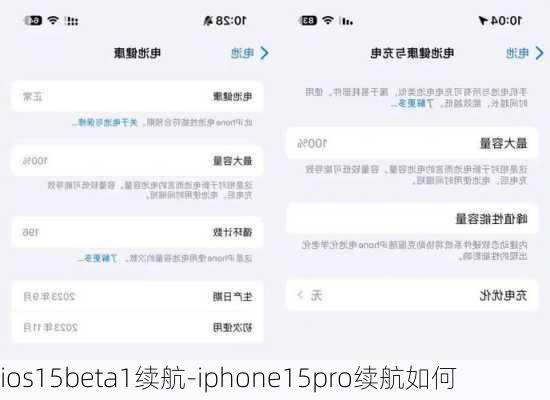 ios15beta1续航-iphone15pro续航如何