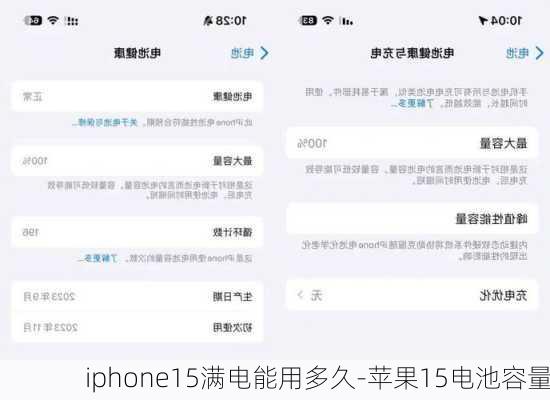 iphone15满电能用多久-苹果15电池容量