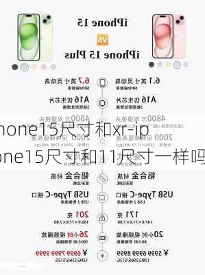 iPhone15尺寸和xr-iphone15尺寸和11尺寸一样吗