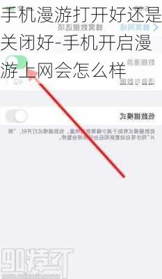 手机漫游打开好还是关闭好-手机开启漫游上网会怎么样