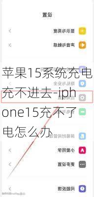 苹果15系统充电充不进去-iphone15充不了电怎么办