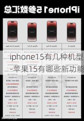 iphone15有几种机型-苹果15有哪些新功能