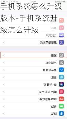 手机系统怎么升级版本-手机系统升级怎么升级
