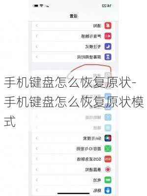 手机键盘怎么恢复原状-手机键盘怎么恢复原状模式