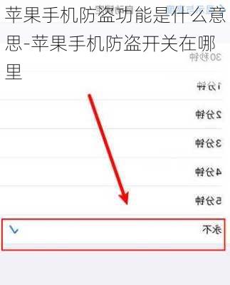 苹果手机防盗功能是什么意思-苹果手机防盗开关在哪里
