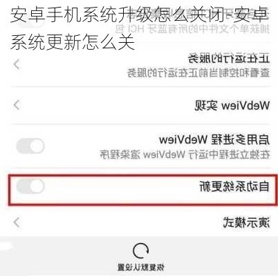 安卓手机系统升级怎么关闭-安卓系统更新怎么关